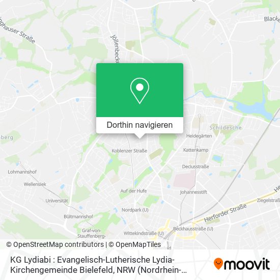 KG Lydiabi : Evangelisch-Lutherische Lydia-Kirchengemeinde Bielefeld Karte