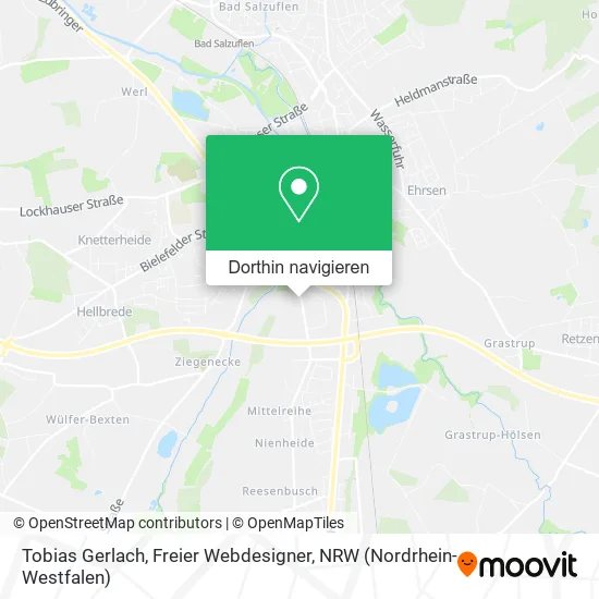 Tobias Gerlach, Freier Webdesigner Karte