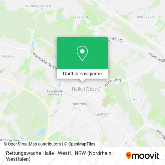 Rettungswache Halle - Westf. Karte