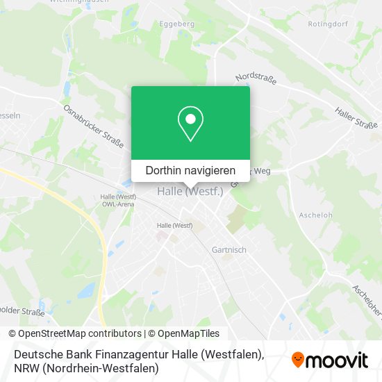 Deutsche Bank Finanzagentur Halle (Westfalen) Karte