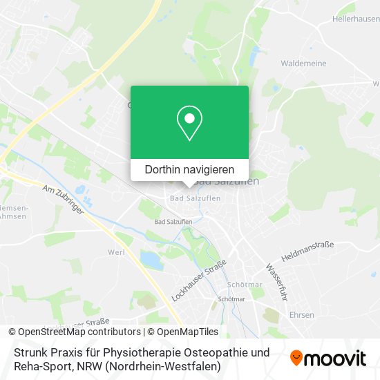 Strunk Praxis für Physiotherapie Osteopathie und Reha-Sport Karte