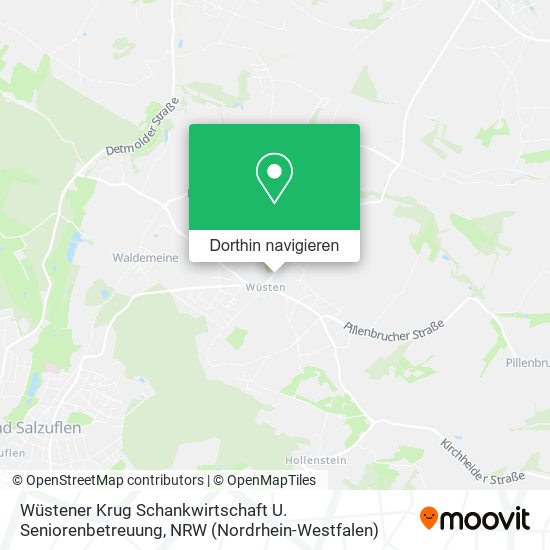 Wüstener Krug Schankwirtschaft U. Seniorenbetreuung Karte