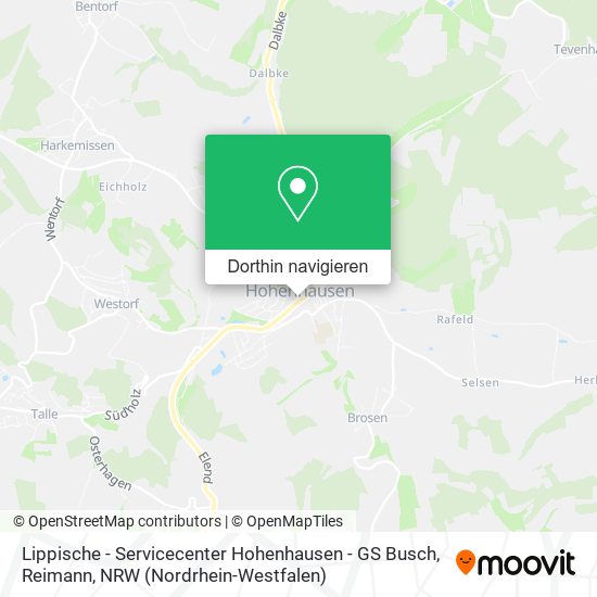 Lippische - Servicecenter Hohenhausen - GS Busch, Reimann Karte