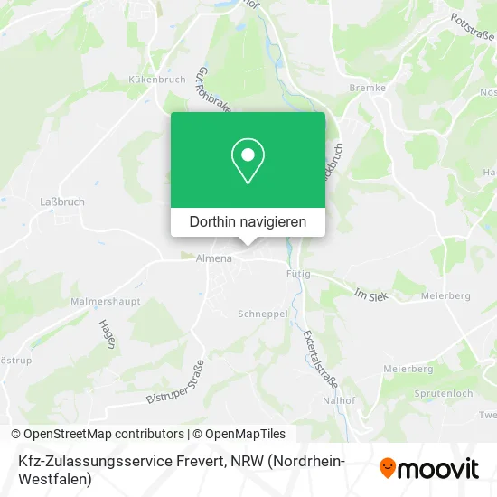 Kfz-Zulassungsservice Frevert Karte