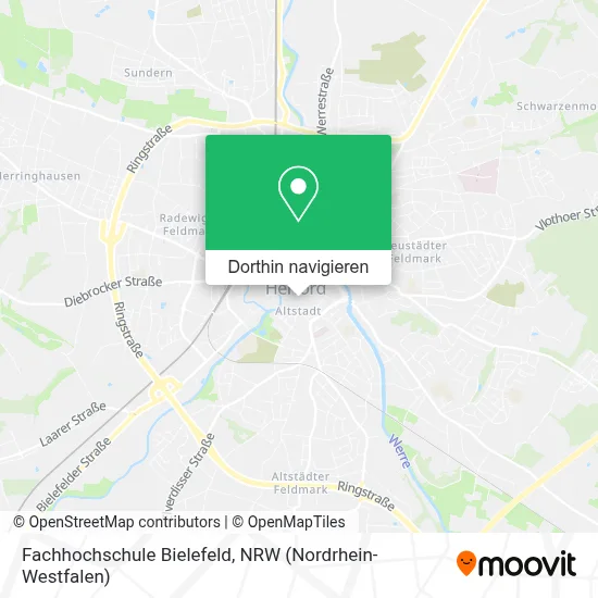 Fachhochschule Bielefeld Karte