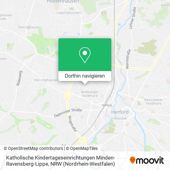 Katholische Kindertageseinrichtungen Minden-Ravensberg-Lippe Karte