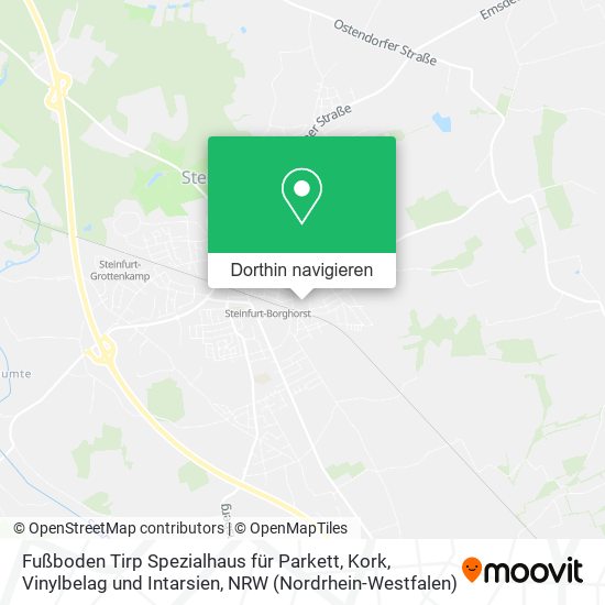 Fußboden Tirp Spezialhaus für Parkett, Kork, Vinylbelag und Intarsien Karte