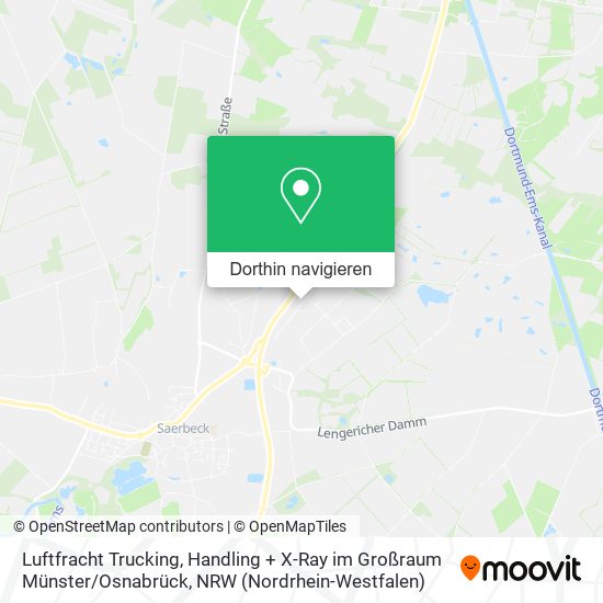 Luftfracht Trucking, Handling + X-Ray im Großraum Münster / Osnabrück Karte