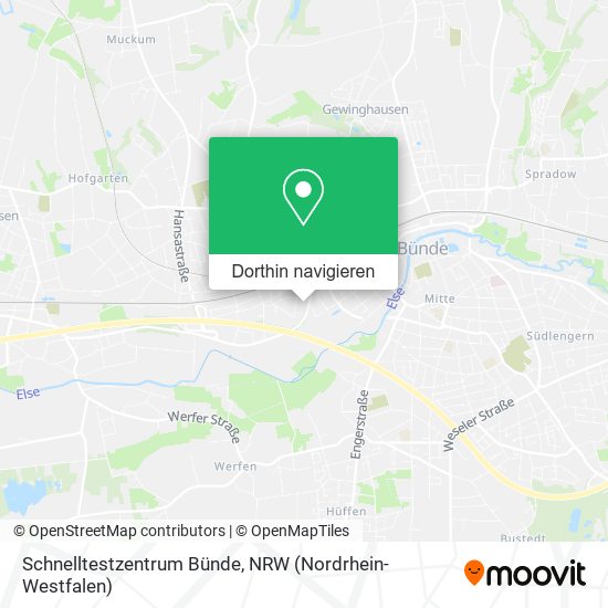 Schnelltestzentrum Bünde Karte