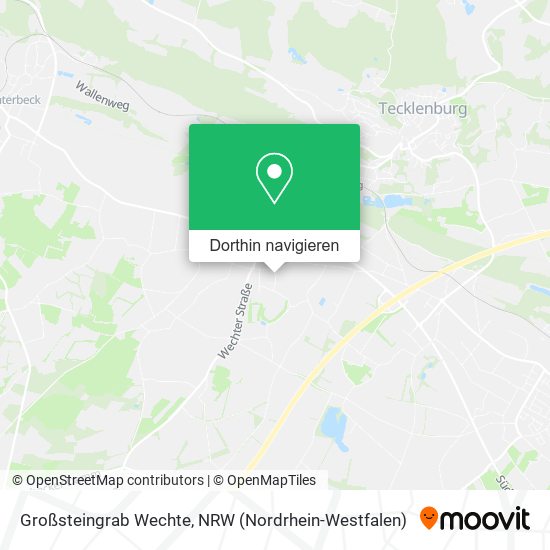 Großsteingrab Wechte Karte