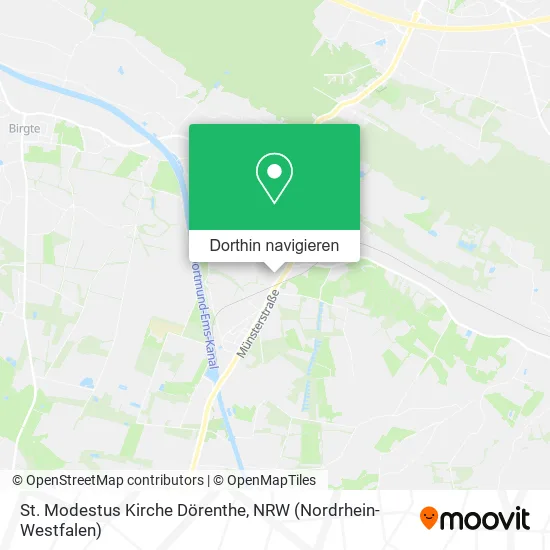 St. Modestus Kirche Dörenthe Karte