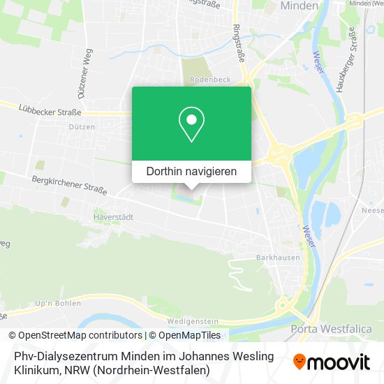 Phv-Dialysezentrum Minden im Johannes Wesling Klinikum Karte