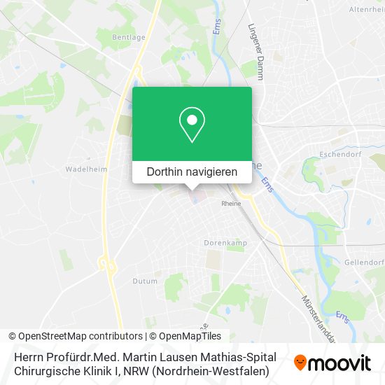 Herrn Profürdr.Med. Martin Lausen Mathias-Spital Chirurgische Klinik I Karte