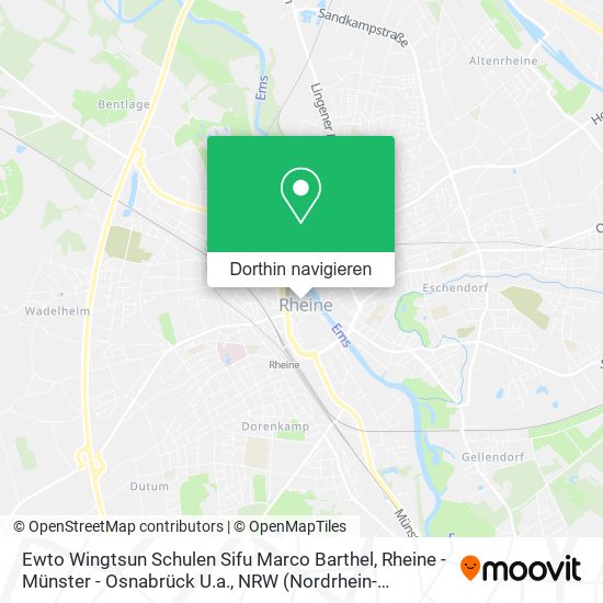 Ewto Wingtsun Schulen Sifu Marco Barthel, Rheine - Münster - Osnabrück U.a. Karte