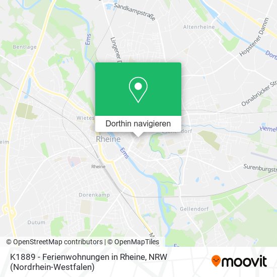 K1889 - Ferienwohnungen in Rheine Karte