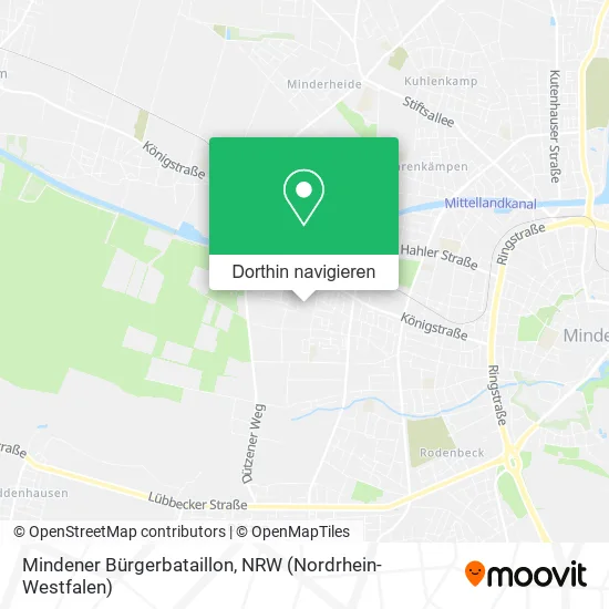 Mindener Bürgerbataillon Karte