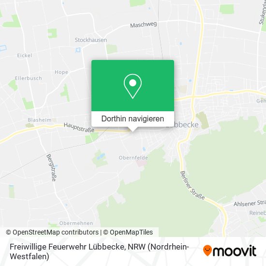 Freiwillige Feuerwehr Lübbecke Karte