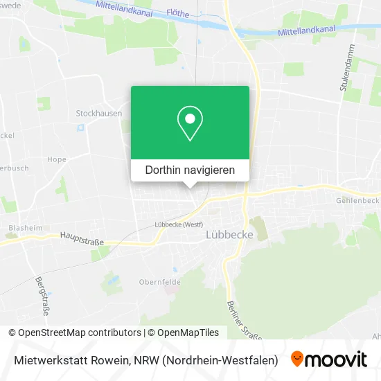 Mietwerkstatt Rowein Karte