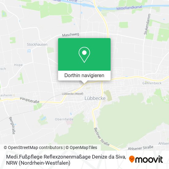 Medi.Fußpflege Reflexzonenmaßage Denize da Siva Karte