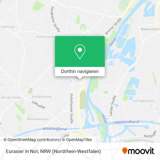 Eurasier in Not Karte