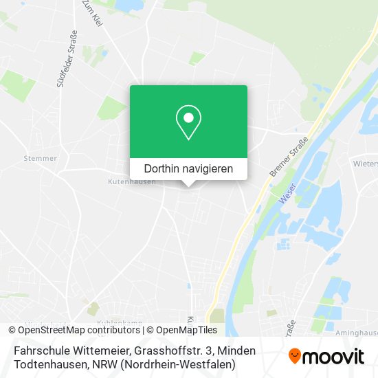 Fahrschule Wittemeier, Grasshoffstr. 3, Minden Todtenhausen Karte