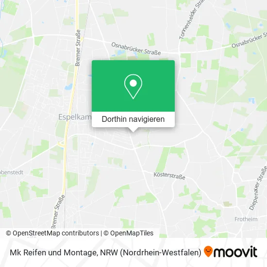 Mk Reifen und Montage Karte