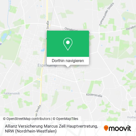Allianz Versicherung Marcus Zell Hauptvertretung Karte
