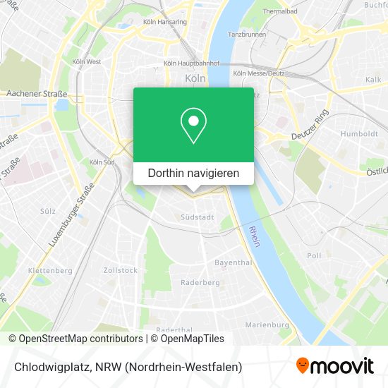 Wie komme ich zu dem Chlodwigplatz in Köln mit dem Bus, der Bahn oder