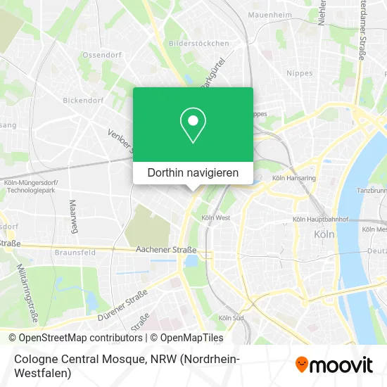 Cologne Central Mosque Karte