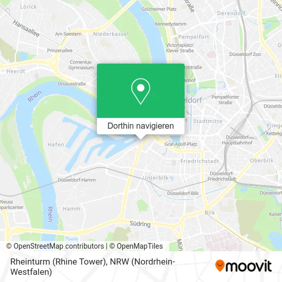 Rheinturm (Rhine Tower) Karte