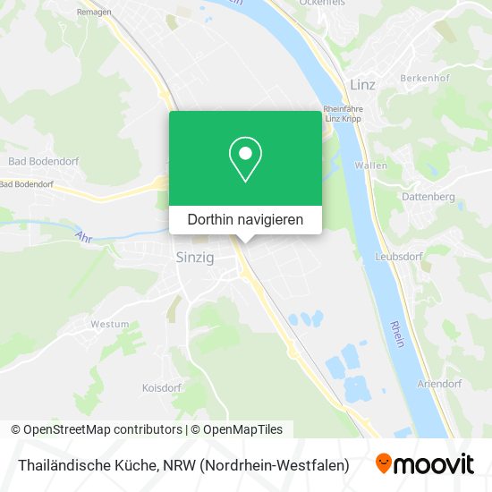 Thailändische Küche Karte