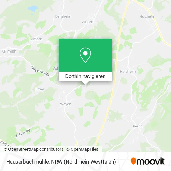 Hauserbachmühle Karte