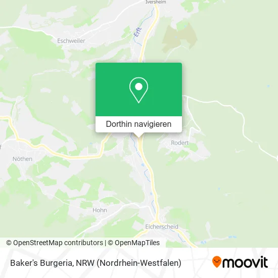 Baker's Burgeria Karte