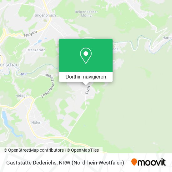 Gaststätte Dederichs Karte