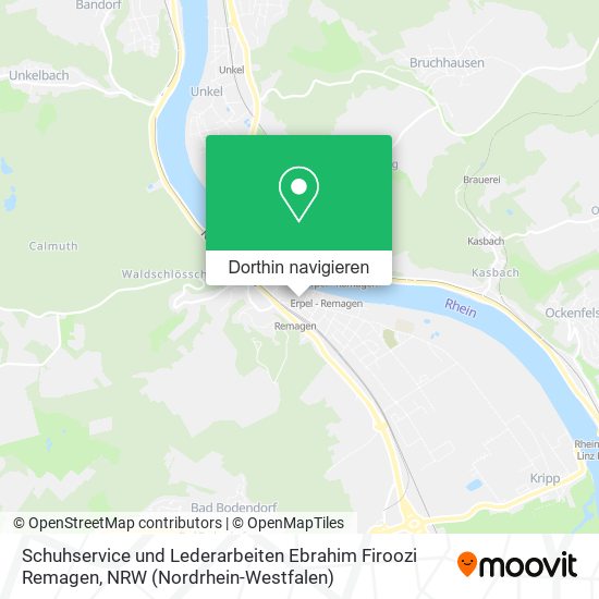 Schuhservice und Lederarbeiten Ebrahim Firoozi Remagen Karte