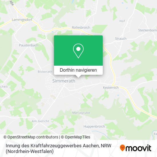 Innung des Kraftfahrzeuggewerbes Aachen Karte
