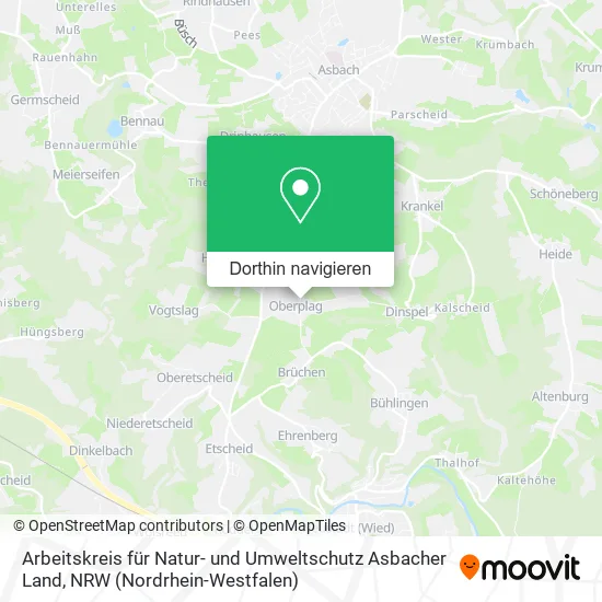 Arbeitskreis für Natur- und Umweltschutz Asbacher Land Karte