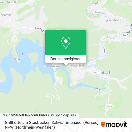 Grillhütte am Staubecken Schwammenauel (Rursee) Karte