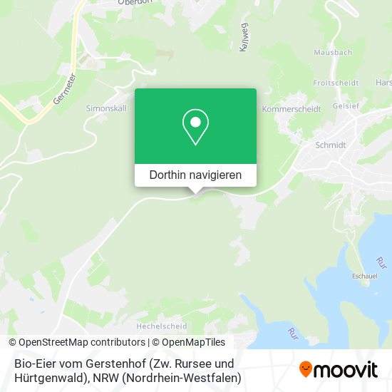 Bio-Eier vom Gerstenhof (Zw. Rursee und Hürtgenwald) Karte