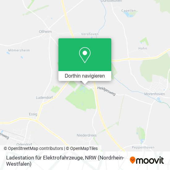 Ladestation für Elektrofahrzeuge Karte