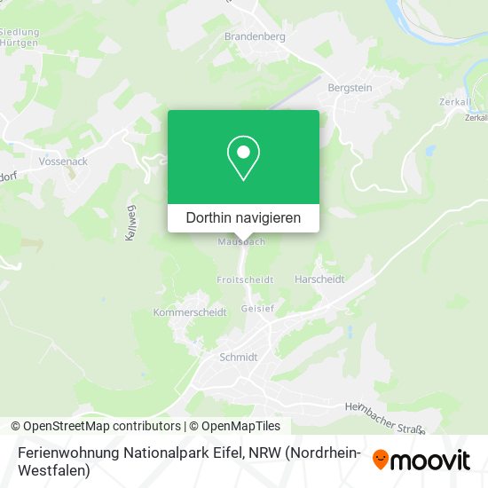 Ferienwohnung Nationalpark Eifel Karte