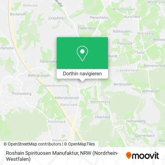 Roshain Spirituosen Manufaktur Karte