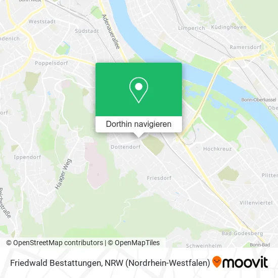 Friedwald Bestattungen Karte