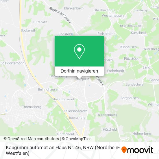 Kaugummiautomat an Haus Nr. 46 Karte