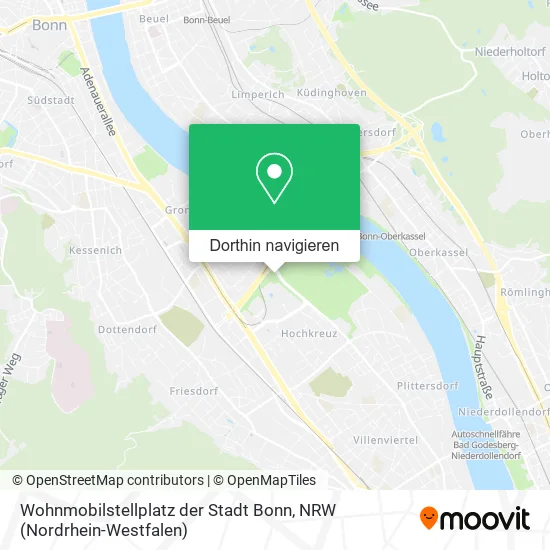Wohnmobilstellplatz der Stadt Bonn Karte