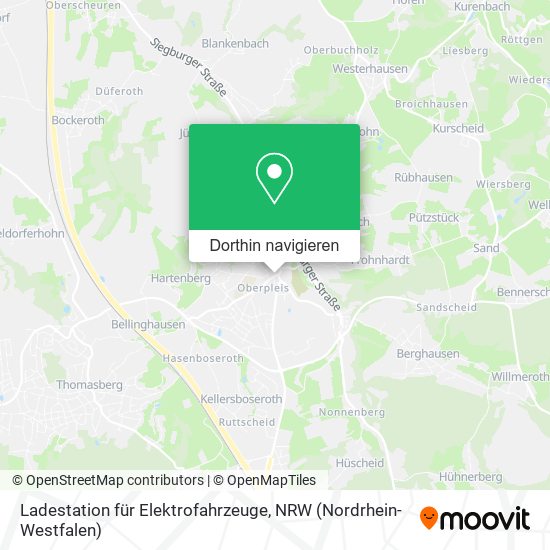 Ladestation für Elektrofahrzeuge Karte
