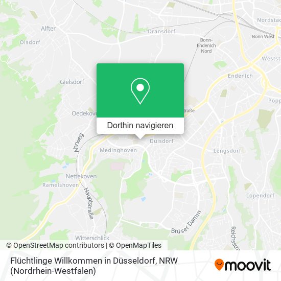 Flüchtlinge Willkommen in Düsseldorf Karte