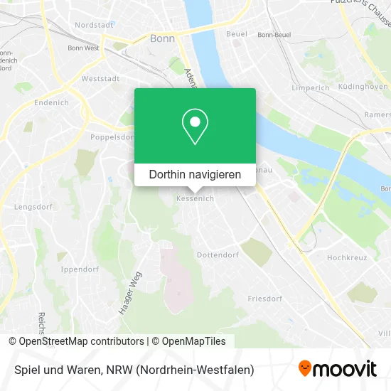 Spiel und Waren Karte