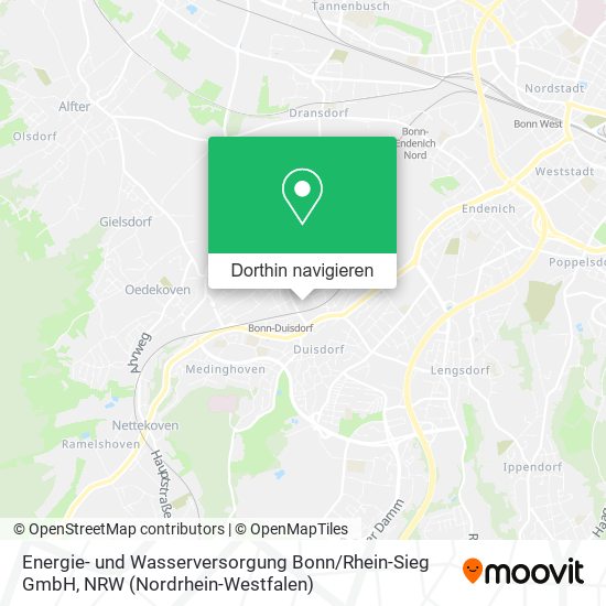 Energie- und Wasserversorgung Bonn / Rhein-Sieg GmbH Karte