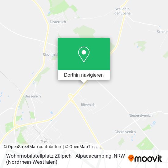 Wohnmobilstellplatz Zülpich - Alpacacamping Karte